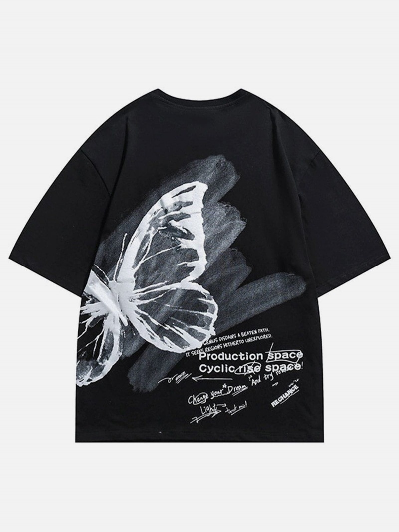 T Shirts Aelfric Eden Butterfly Graphique Tee Blanche | TOH-50684456